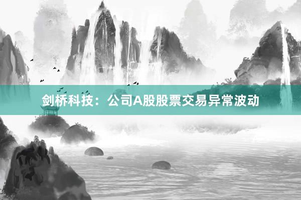 剑桥科技：公司A股股票交易异常波动