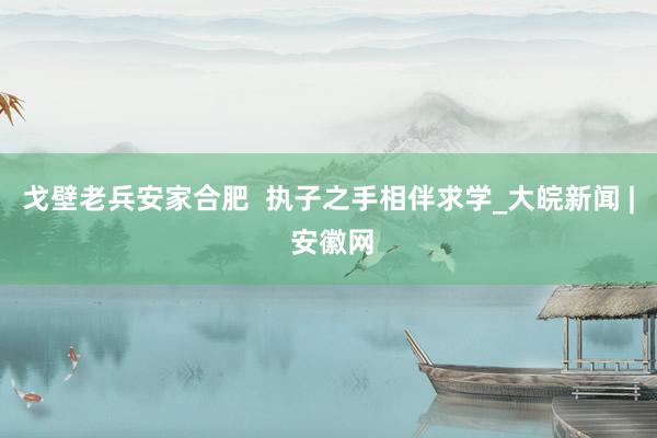 戈壁老兵安家合肥  执子之手相伴求学_大皖新闻 | 安徽网