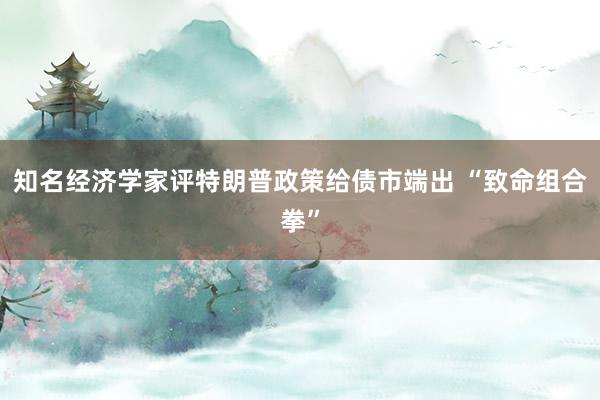 知名经济学家评特朗普政策给债市端出 “致命组合拳”