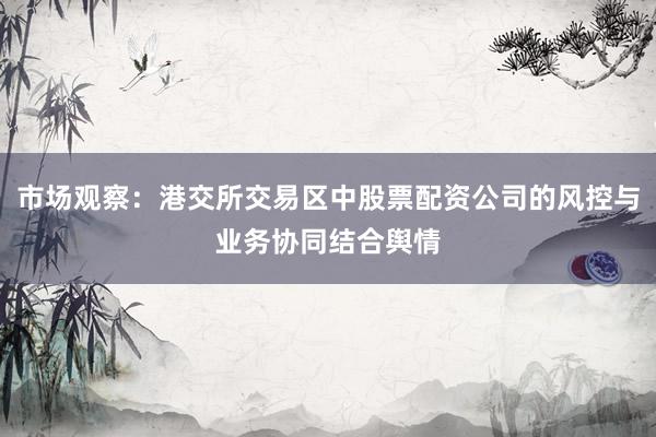 市场观察：港交所交易区中股票配资公司的风控与业务协同结合舆情