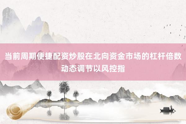 当前周期便捷配资炒股在北向资金市场的杠杆倍数动态调节以风控指