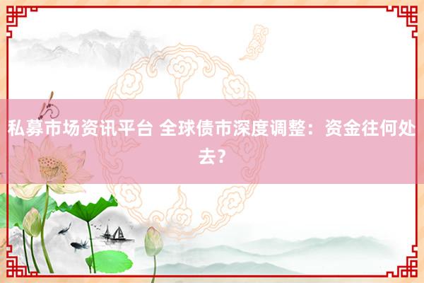 私募市场资讯平台 全球债市深度调整：资金往何处去？